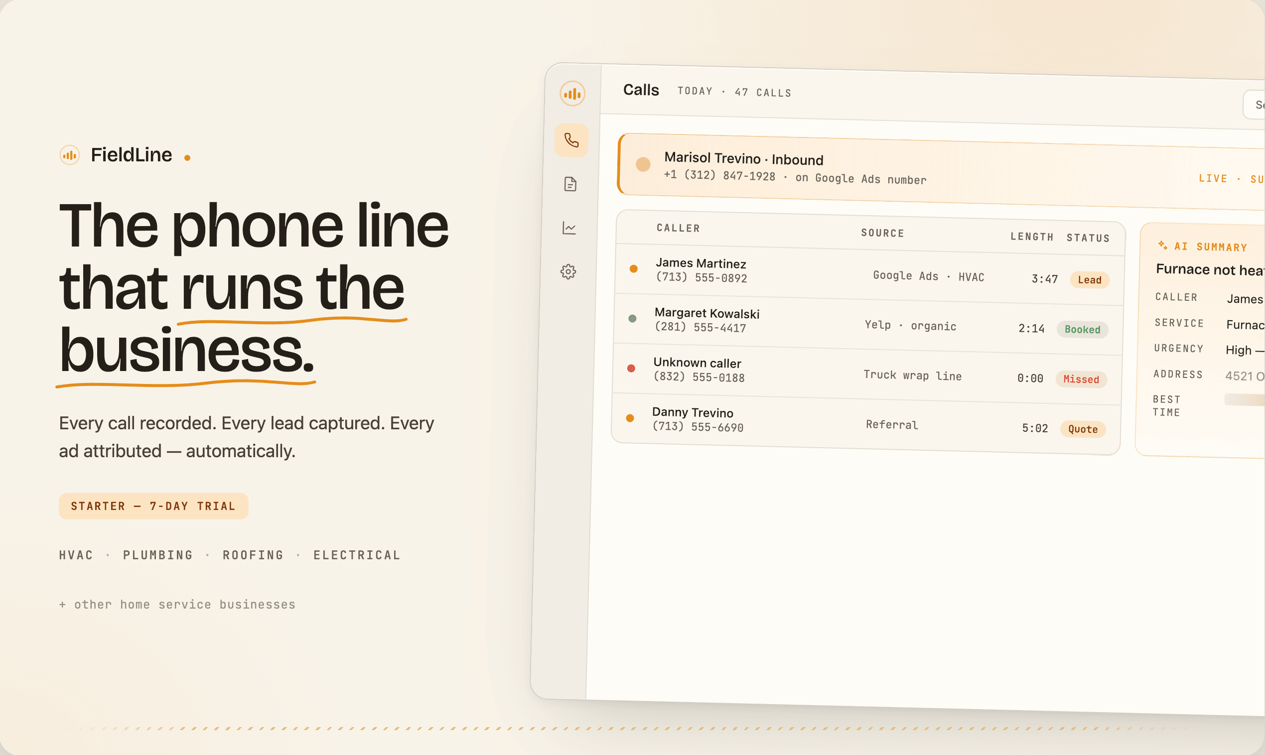 Fieldline — project preview